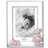 Rama Foto Argint Bebelusi 9x13cm Elefantei Roz