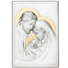 Icoana Sfanta Familie Argint 13x18 cm Aurie
