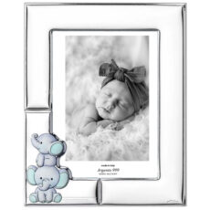 Rama Foto Argint Bebelusi 13x18 cm cu Elefantei Bleu