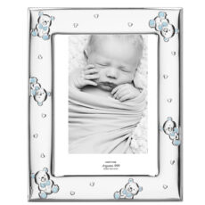 Rama Foto Argint Bebelusi 9x13cm Ursuleti Bleu