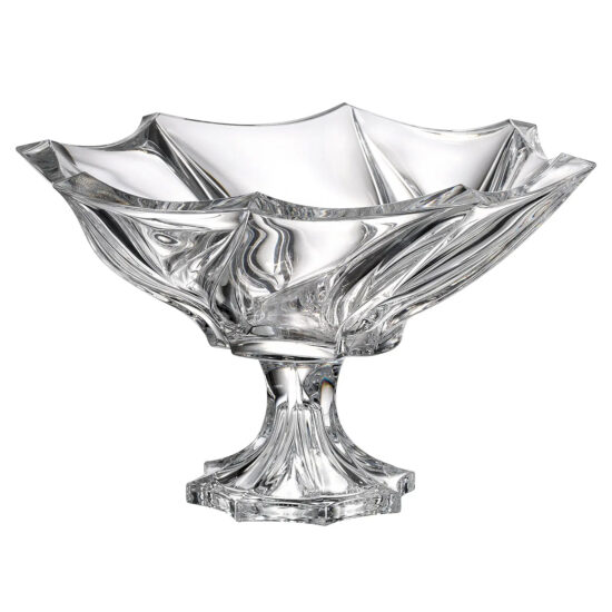 Bol Cristal Bohemia cu Picior Bromelias 33 cm