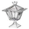 Bomboniera Cristal Bohemia cu Picior Pierced 16 cm