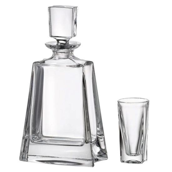 Set Pahare Tuica Cristal Bohemia cu Sticla Kathrene