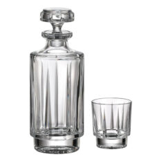 Set Pahare Cristal Bohemia cu Sticla Whisky Olivia